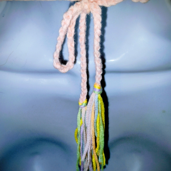 WoWo Pastel Crochet Rainbow Halter Top - Picture 5 of 6